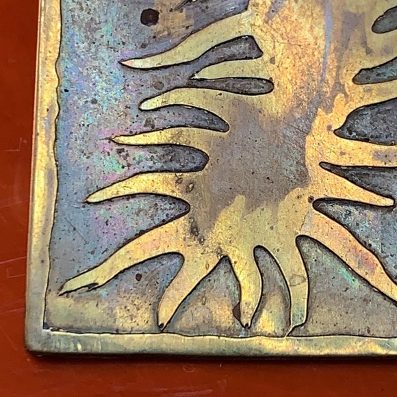 Vintage brass earrings for pierced ears - Picture 7 of 14